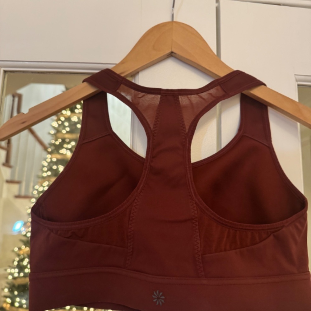 Athleta Hustle Bra Womens 34B/C, RED/RUST COLOR - Picture 2 of 2